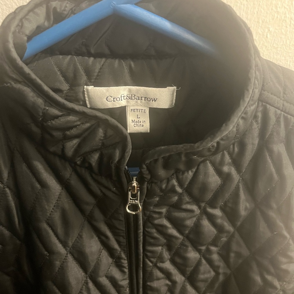 Black Quilted Jacket by Croft & Barrow